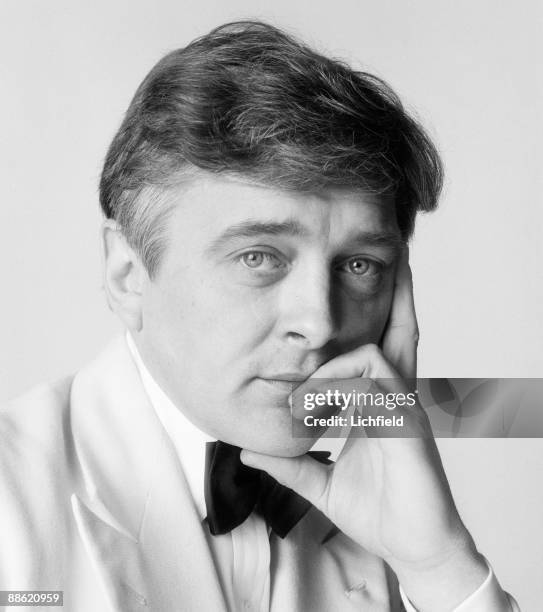 British film actor and director David Hemmings, photographed in the Studio in the character of Bertie Wooster, when starring in the musical Jeeves,...