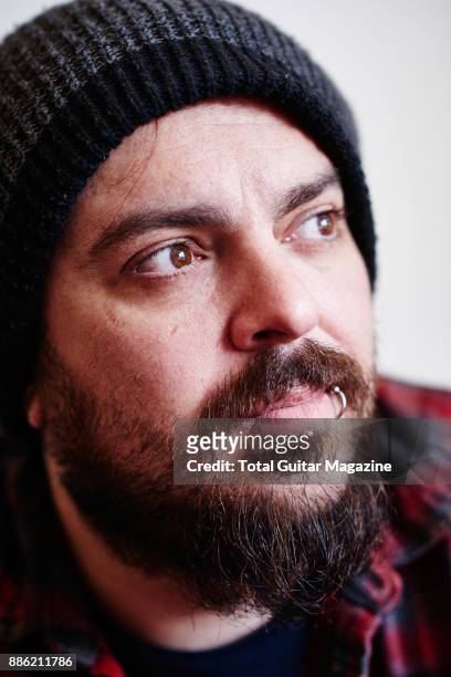 Portrait of South African musician Shaun Morgan, guitarist and vocalist with grunge rock group Seether, photographed in London on March 31, 2017.