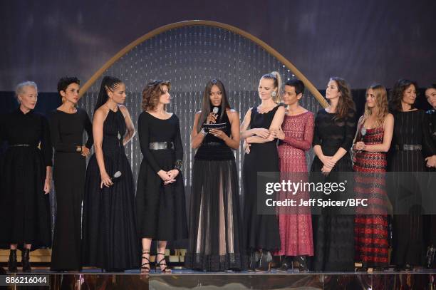 Marie Sophie Wilson, Farida Khelfa, Veronica Webb, Stephanie Seymour, Naomi Campbell, Eva Herzegova, Nadege du Bospertus, guests and Mariacarla...