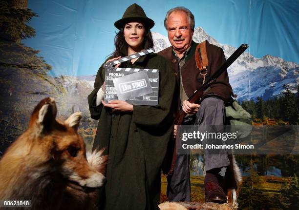 German actors Bettina Zimmermann and Friedrich von Thun pose ahead of a promotion press dinner for the Shocking Shorts Award 2009 on June 22, 2009 in...