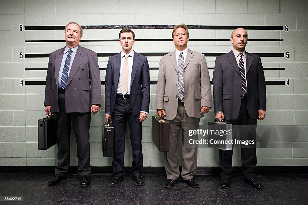 Businessmen in lineup