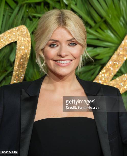 Holly Willoughby attends The Fashion Awards 2017 in partnership with Swarovski at Royal Albert Hall on December 4, 2017 in London, England.