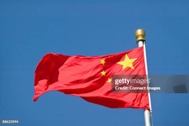 chinese flag - chinese vlag stockfoto's en -beelden