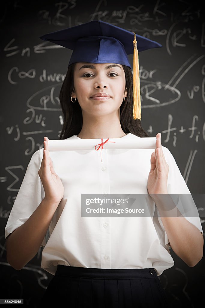 Graduating girl