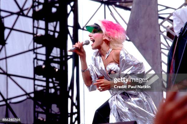 Dale Bozzio of the band Missing Persons performing at the US Festival in Ontario, California, May 29, 1983.