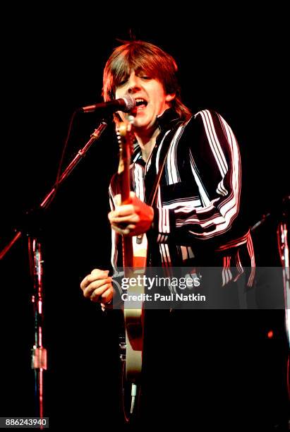 Nick Lowe performing at the Rosemont Horizon in Rosemont, Illinois, February 13, 1982.