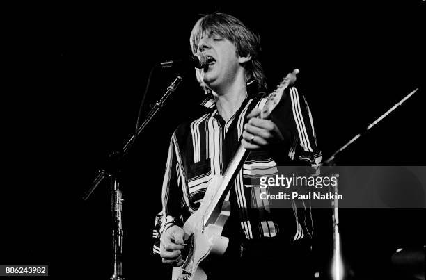 Nick Lowe performing at the Rosemont Horizon in Rosemont, Illinois, February 13, 1982.