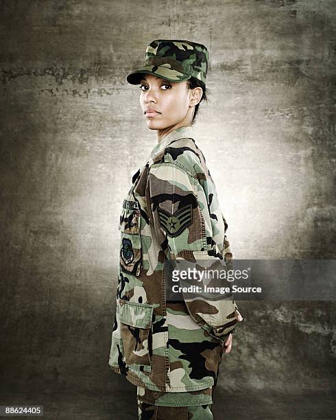 portrait of an air woman - us air force stock pictures, royalty-free photos & images