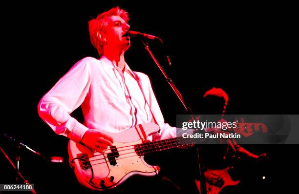 Nick Lowe performing at the Park West in Chicago, Illinois, November 9, 1985.