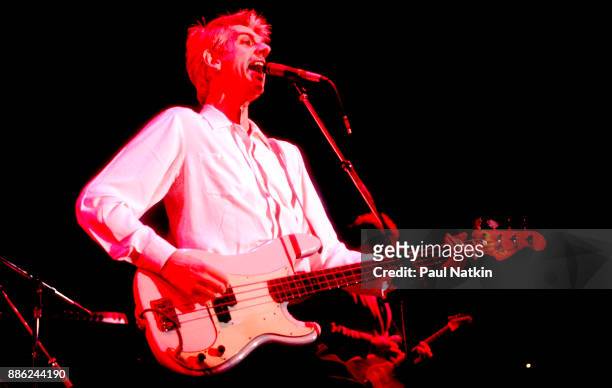 Nick Lowe performing at the Park West in Chicago, Illinois, November 9, 1985.