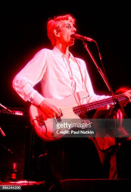 Nick Lowe performing at the Park West in Chicago, Illinois, November 9, 1985.