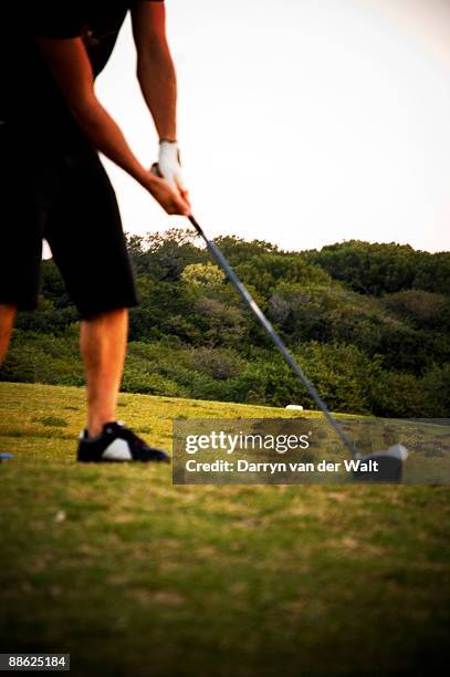 golfing at dusk - port elizabeth stock pictures, royalty-free photos & images