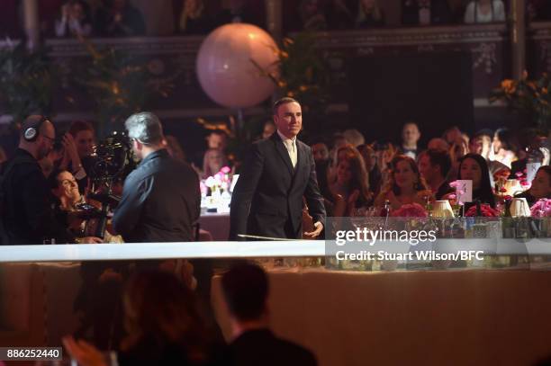 Raf Simons winner of the Designer of the Year award during The Fashion Awards 2017 in partnership with Swarovski at Royal Albert Hall on December 4,...