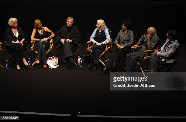 Actors Lynn Baker Pitoun, T.C. Laughlin, actor/director Tom Laughlin, Delores Taylor, Debbie VanValin, Victor Izay and film critic/moderator Scott...