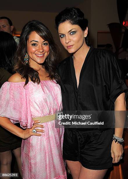 Actresses Camille Guaty and Jodi Lyn O'Keefe attend the Amaury Nolasco & Friends Golf Classic dinner at Bahia Beach on June 19, 2009 in San Juan,...