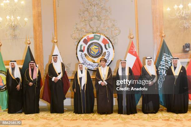 Kuwaiti Emir Sheikh Sabah al-Ahmad Al-Sabah , Emir of Qatar Sheikh Tamim bin Hamad Al Thani , Secretary general of the Gulf Cooperation Council ,...