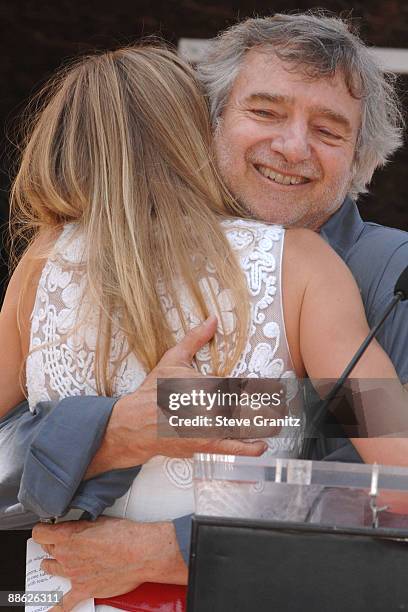 Actress Cameron Diaz and director Curtis Hanson attend the ceremony honoring Cameron Diaz with a star on The Hollywood Walk of Fame on June 22, 2009...