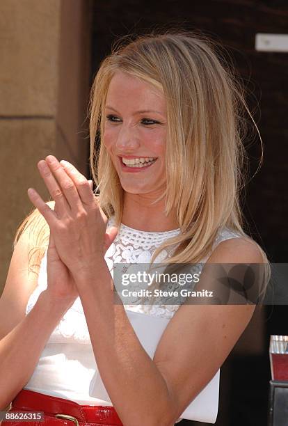 Actress Cameron Diaz attends the ceremony honoring her with a star on The Hollywood Walk of Fame on June 22, 2009 in Hollywood, California.