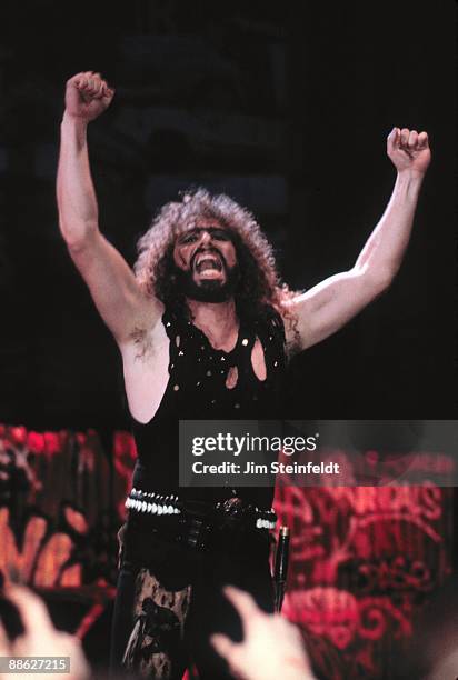 Eddie Ojeda of Twisted Sister performs in Minnesota in 1986.