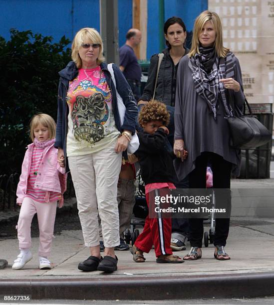 Heidi Klum,Erna Klum, Henry Samuel and Leni Klum are seen on the Streets of Manhattan on June 22, 2009 in New York City.EXCLUSIVE COVERAGE
