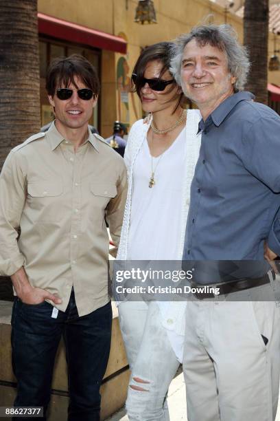 Actors Katie Holmes, Tom Cruise and Director Curtis Hanson attend the ceremony honoring Cameron Diaz with a star on The Hollywood Walk of Fame on...