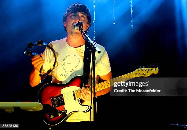 Daniel Rossen of Grizzly Bear performs in support of the band's 'Veckatimest' release at The Fillmore on June 21, 2009 in San Francisco, California.