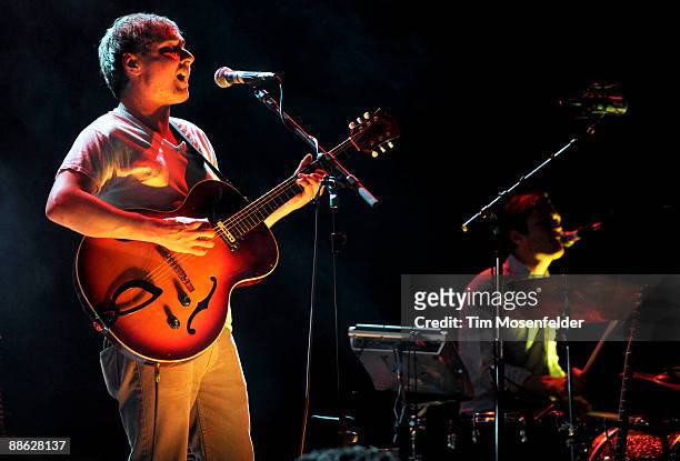 Daniel Rossen of Grizzly Bear performs in support of the band's 'Veckatimest' release at The Fillmore on June 21, 2009 in San Francisco, California.