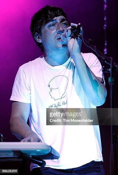 Ed Droste of Grizzly Bear performs in support of the bands' Veckatimest release at The Fillmore on June 21, 2009 in San Francisco, California.