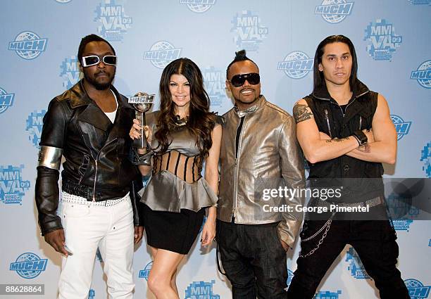 Will.I.Am, Fergie, Apl.de.ap and Taboo of Black Eyed Peas attend the press room at the 20th Annual MuchMusic Video Awards>> at the MuchMusic HQ on...