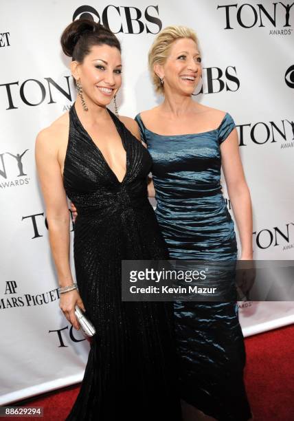 Gina Gershon and Edie Falco attends the 63rd Annual Tony Awards at Radio City Music Hall on June 7, 2009 in New York City.