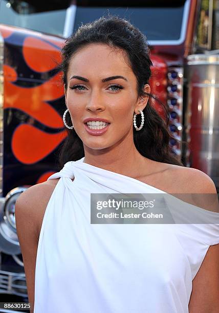 Actress Megan Fox arrives on the red carpet of the 2009 Los Angeles Film Festival's premiere of "Transformers: Revenge of the Fallen" held at the...