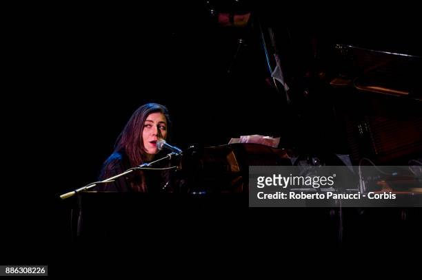Julia Holter perform on stage on December 3, 2017 in Rome, Italy.
