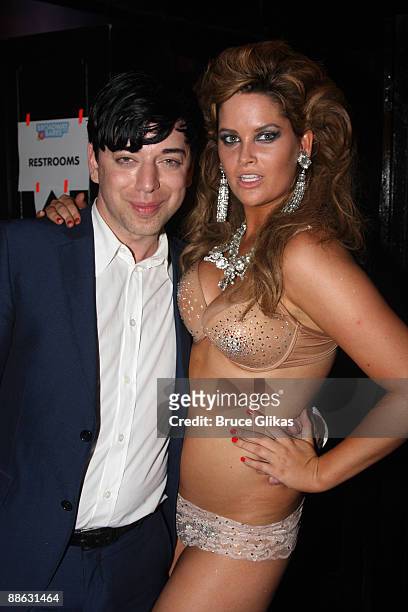 Malan Breton and 'Whitney Thompson pose at "BROADWDAY BARES 19.0: CLICK IT!" on Broadway at Roseland on June 21, 2009 in New York City.
