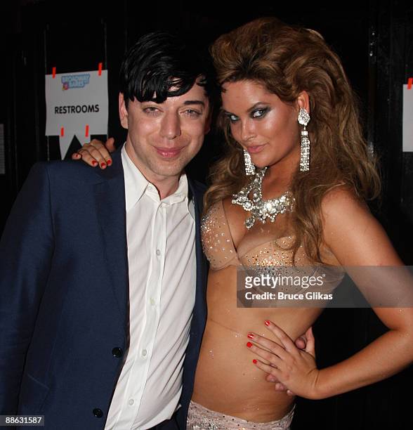 Malan Breton and 'Whitney Thompson pose at "BROADWDAY BARES 19.0: CLICK IT!"on Broadway at Roseland on June 21, 2009 in New York City.