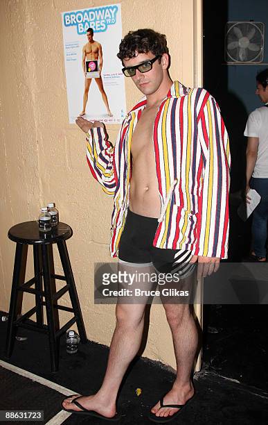 Michael Urie poses at "BROADWDAY BARES 19.0: CLICK IT!"on Broadway at Roseland on June 21, 2009 in New York City.