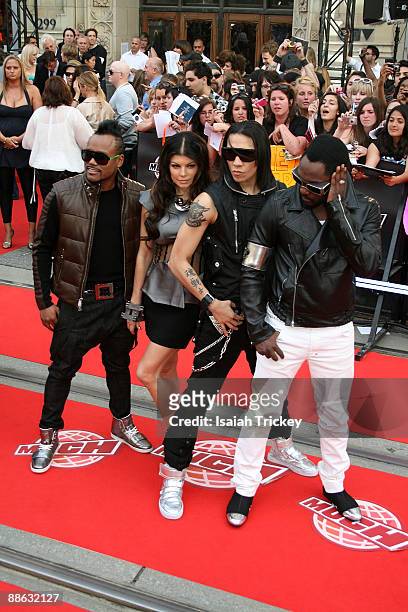 Apl.de.ap, Fergie, Taboo and Will.I.Am of the 'The Black Eyed Peas' arrive at the MuchMusic Video Awards on June 21, 2009 in Toronto, Canada.