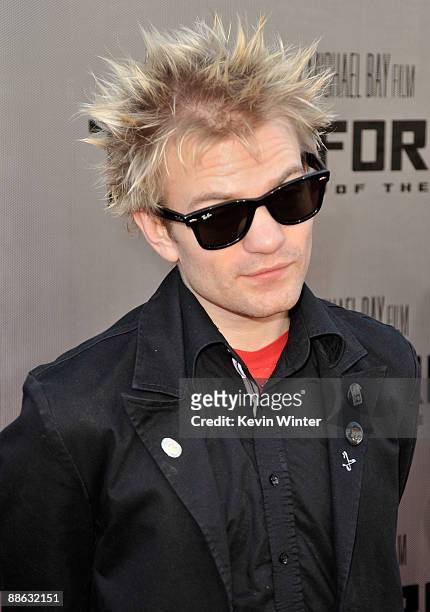 Musician Deryck Whibley arrives at the premiere of Dreamworks' "Transformers: Revenge Of The Fallen" held at Mann Village Theatre on June 22, 2009 in...