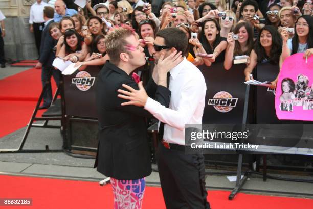 Blogger Perez Hilton and Television personality Brody Jenner arrive at the MuchMusic Video Awards on June 21, 2009 in Toronto, Canada.