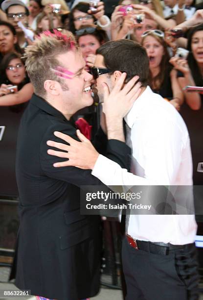 Blogger Perez Hilton and Television personality Brody Jenner arrive at the MuchMusic Video Awards on June 21, 2009 in Toronto, Canada.