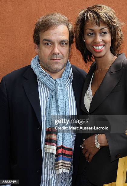 Didier Bourdon and guest attend The French Open 2009 at Roland Garros on June 1, 2009 in Paris, France.