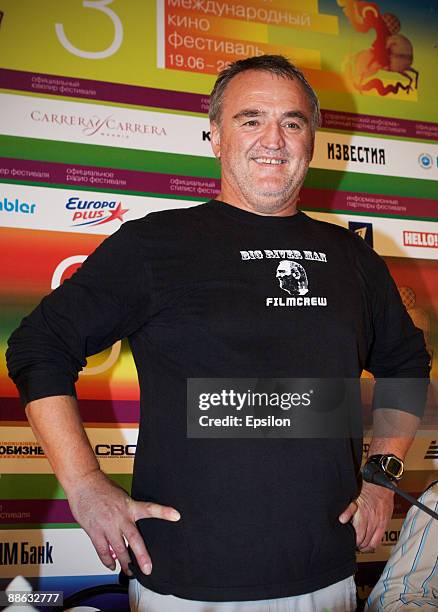 Martin Strel attends a press-conference of the 'Big River Man' movie during the 31st Moscow International Film Festival at the 'Khudozhestvenny'...