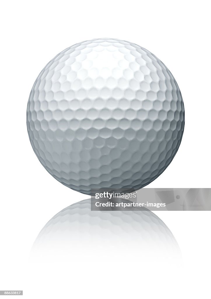 Golf Ball on white Background
