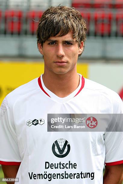 Goalkeeper Kevin Trapp poses during the 1. FC Kaiserslautern team presentation on June 22, 2009 in Kaiserslautern, Germany.