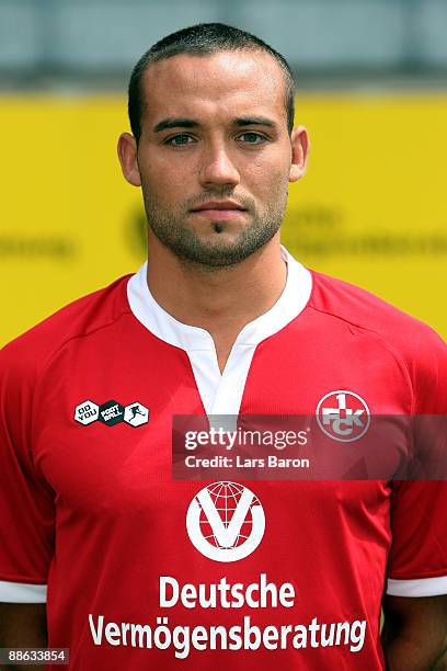 Fabian Mueller poses during the 1. FC Kaiserslautern team presentation on June 22, 2009 in Kaiserslautern, Germany.