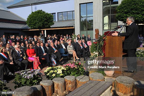 Grand Duke Henri and Grand Duchess Maria Teresa from Luxembourg pictured during a speech of Luxembourg Prime Minister Jean Claude Juncker during a...