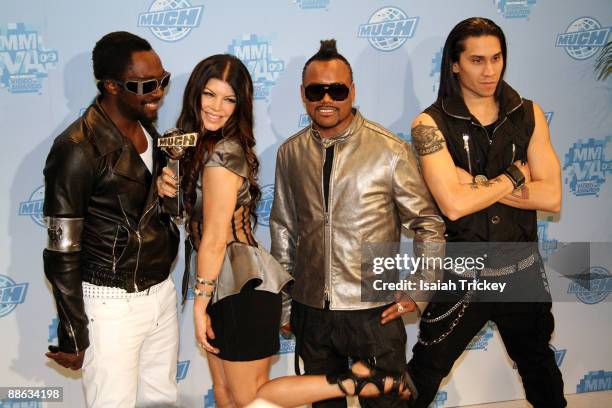 Will.I.Am, Fergie, Apl.de.ap and Taboo of Black Eyed Peas attend the MuchMusic Video Awards on June 21, 2009 in Toronto, Canada.