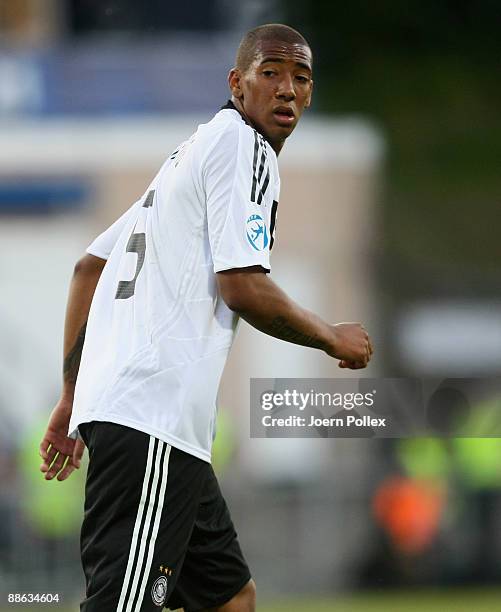 Jerome Boateng of Germany is seen during the UEFA U21 Championship Group B match between Germany and England at the Oerjans vall stadium on June 22,...