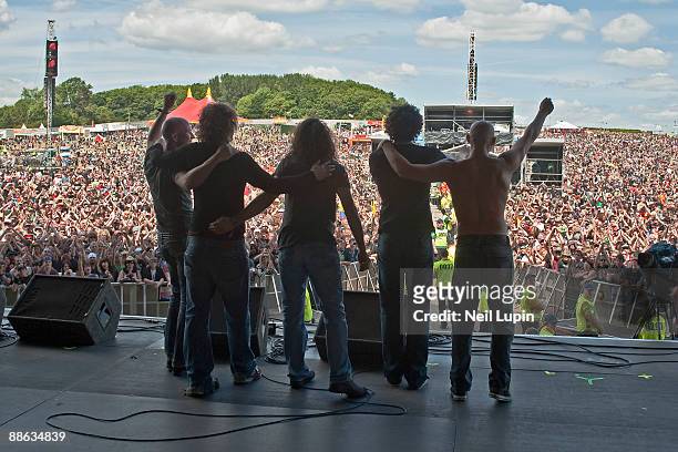Skin perform on stage on day 3 of the Download Festival at Donnington Park on June 14, 2009 in Donnington, England.