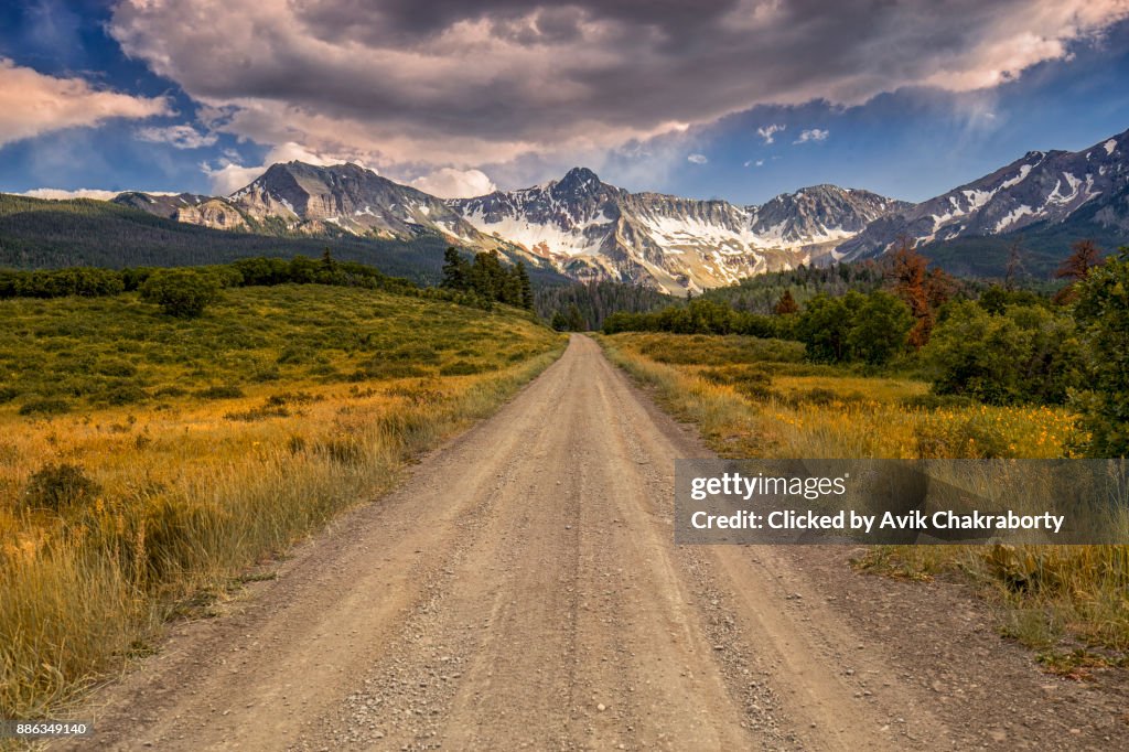 Colorado County Roads near Telluride, CO, USA