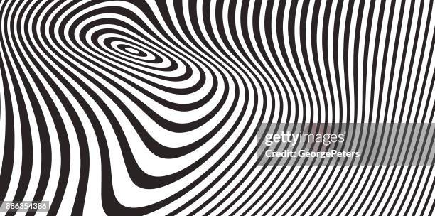 abstract technology background with concentric halftone pattern - morphing shape stock illustrations